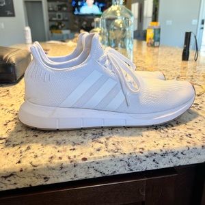 Adidas Swift Run white sneakers, size 13